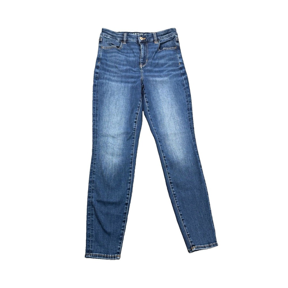 American Eagle Outfitters Next Level Stretch Skinny Slim Mid Rise Jeans 8 Blue